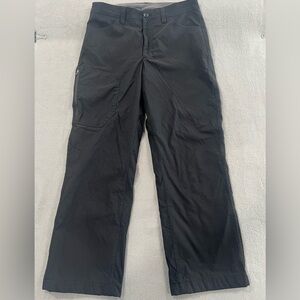 Eddie Bauer Fleece Lined Cargo Tech Pants Black Men’s 32x30 2 Way Stretch Zip